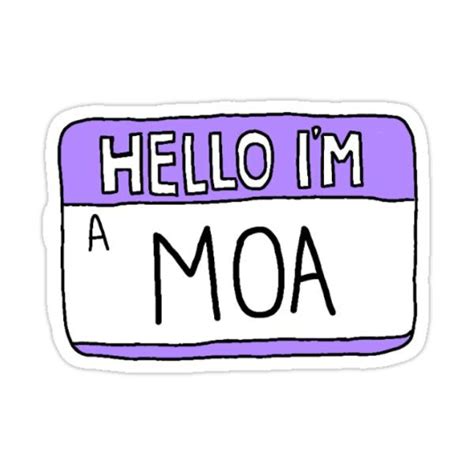 TXT Hello I M A MOA Sticker Sticker By NadineC22 Scrapbook Stickers