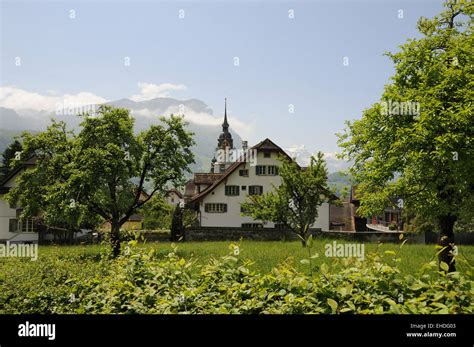 Typical Swiss Church Stock Photo Alamy
