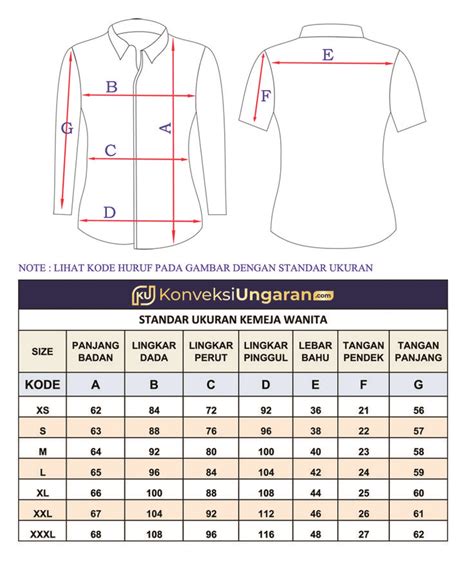 Standar Ukuran Kemeja Dan Celana Seragam Kerja Surewi Wardrobe