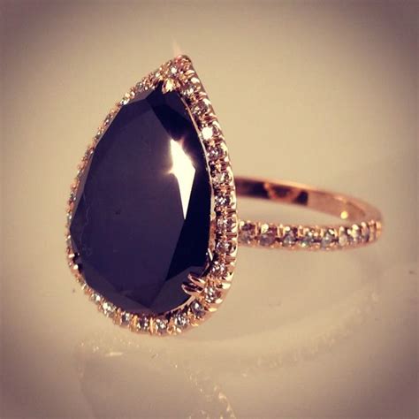 Your Beautiful Engagement Ring Gold Engagement Ring Turning Finger Black