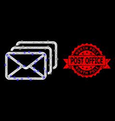 North Pole Post Office Scratched Stamp Seal Vector Image