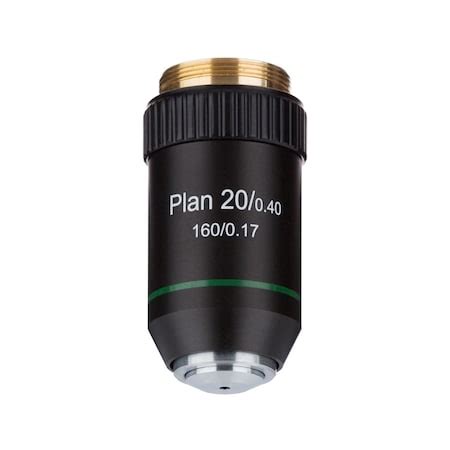 Amscope X Plan Achromatic Microscope Objective Lens With Black Finish