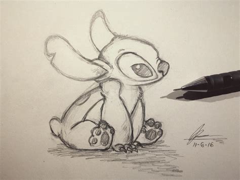 Stitch Pencil Sketch