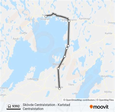 9392 Rutt Tidtabeller Hållplatser Kartor Karlstad Centralstation