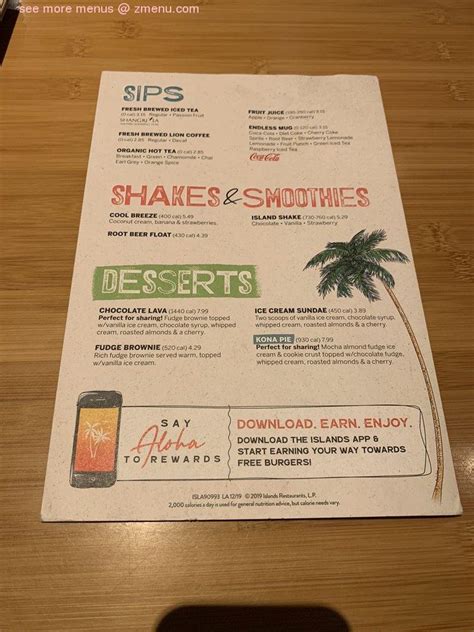 Islands Restaurant Menu Prices At Seth Darcy Irvine Blog