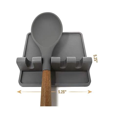 Silicone Utensil Rest With Drip Pad For Multiple Utensils Heat