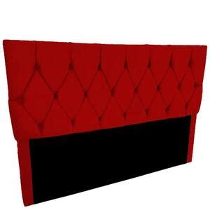 Cabeceira Cama Box Estofada Casal Plus Cm Sude Vermelho Fdecor