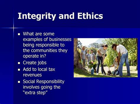 Integrity Examples