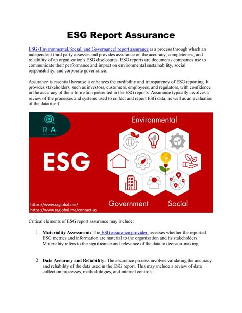 ESG Report Assurance by RA Global - Issuu