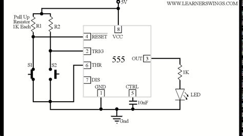 555 Timer Circuit Schematic