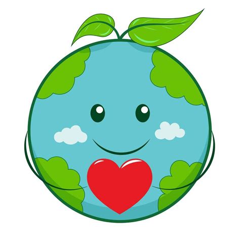 Ace Cute Cartoon Earth Sticker Poster Save Environment No Plastic