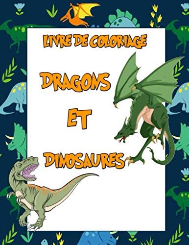 Livre De Coloriage Dragons Et Dinosaures Cahier De Coloriage Pour