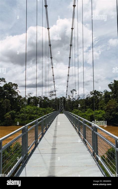 bridge over the river in the amazon, metal structure, large bridges. Ecuador Stock Photo - Alamy