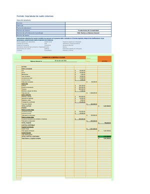 Ejemplo Actividad Balance contabilidad UVEG Elaboró Fecha 20 05