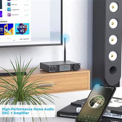 Fosi Audio Bluetooth Amplifier Channel Stereo Receiver With