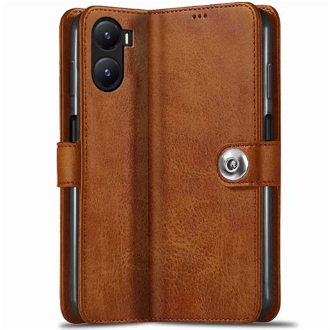 Thetkart Genuine Leather Finish Flip Back Cover Case For Vivo T2x