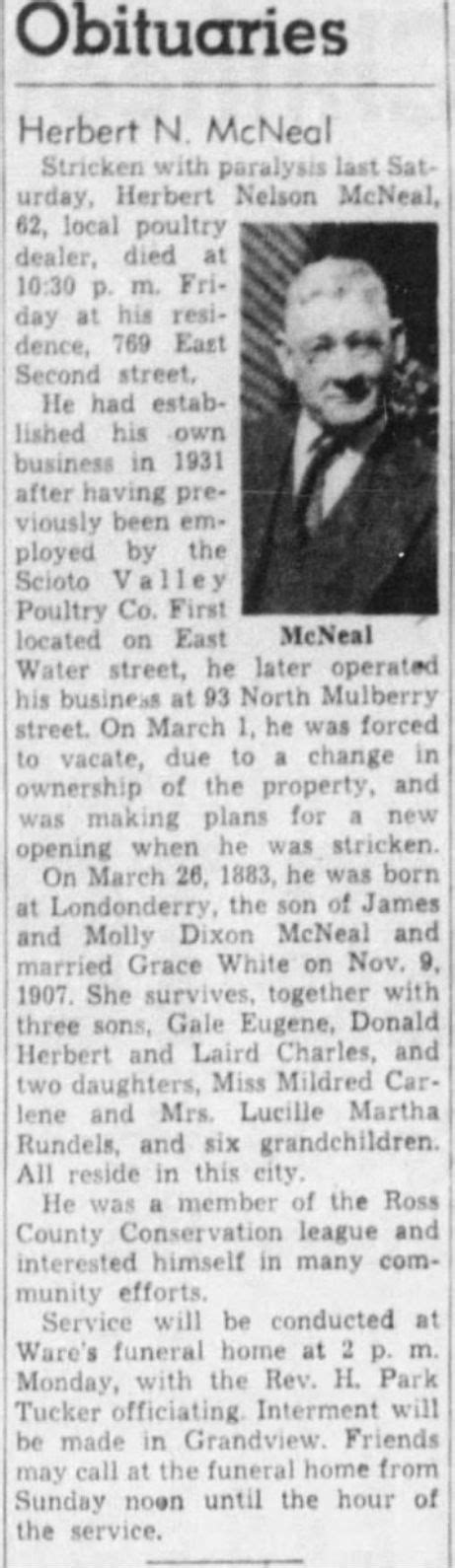 Herbert Nelson Mcneal Find A Grave Memorial