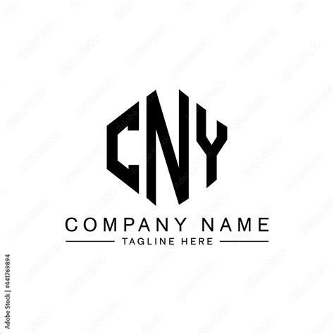 CNY letter logo design with polygon shape. CNY polygon logo monogram ...