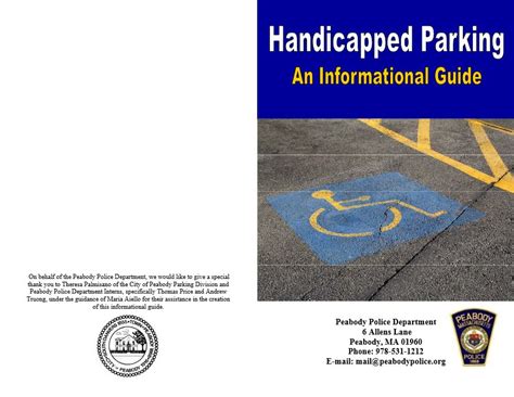 Peabody Council On Aging Resource Library Handicapped Parking An