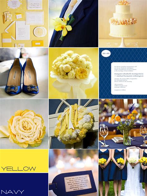 Navy Yellow wedding colors palette,navy yellow summer wedding