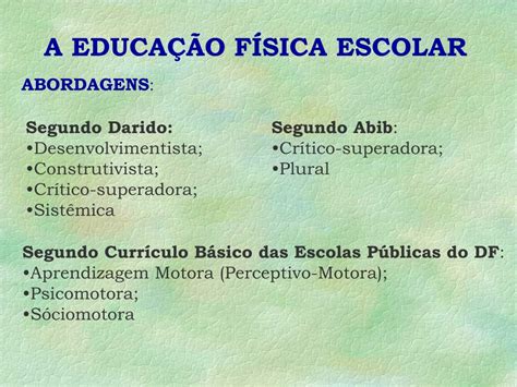 PPT A EDUCAÇÃO FÍSICA ESCOLAR PowerPoint Presentation free download