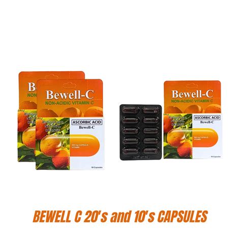 Bewell C Non Acidic Vitamin C Sodium Ascorbate 500mg 20 S 10 S Capsule Boost Your Immune