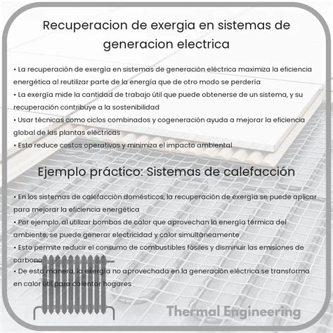 Recuperación De Exergía En Sistemas De Generación Eléctrica