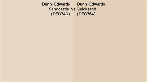 Dunn Edwards Sandcastle Vs Quicksand Side By Side Comparison