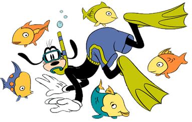 Goofy Swimming With Fish Cartoons MyNiceProfile