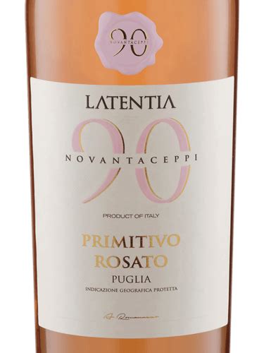 Latentia Winery Novantaceppi Primitivo Rosato Vivino United