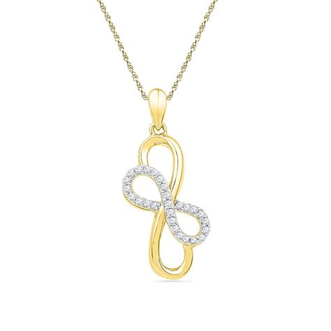 10k Yellow Gold Infinity Diamond Pendant Pueblo Jewelers Diamond Gallery