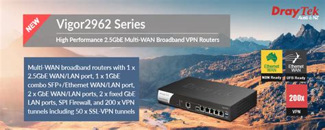 New Draytek High Performance 25gbe Multi Wan Broadband Vpn Routers