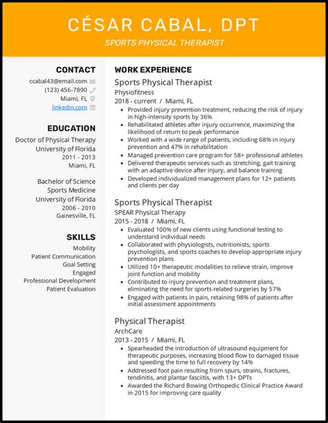 9 Physical Therapist Resume Examples [& Templates]