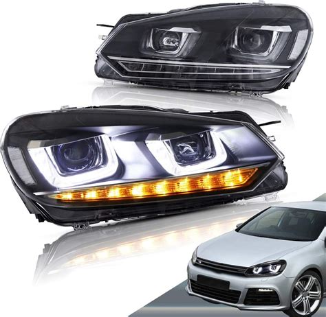 Amazon VLAND LED Headlights Compatible With Golf 6 MK6 2010 2014