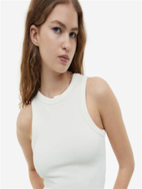 Buy Handm Woman Cropped Vest Top Tops For Women 22199260 Myntra