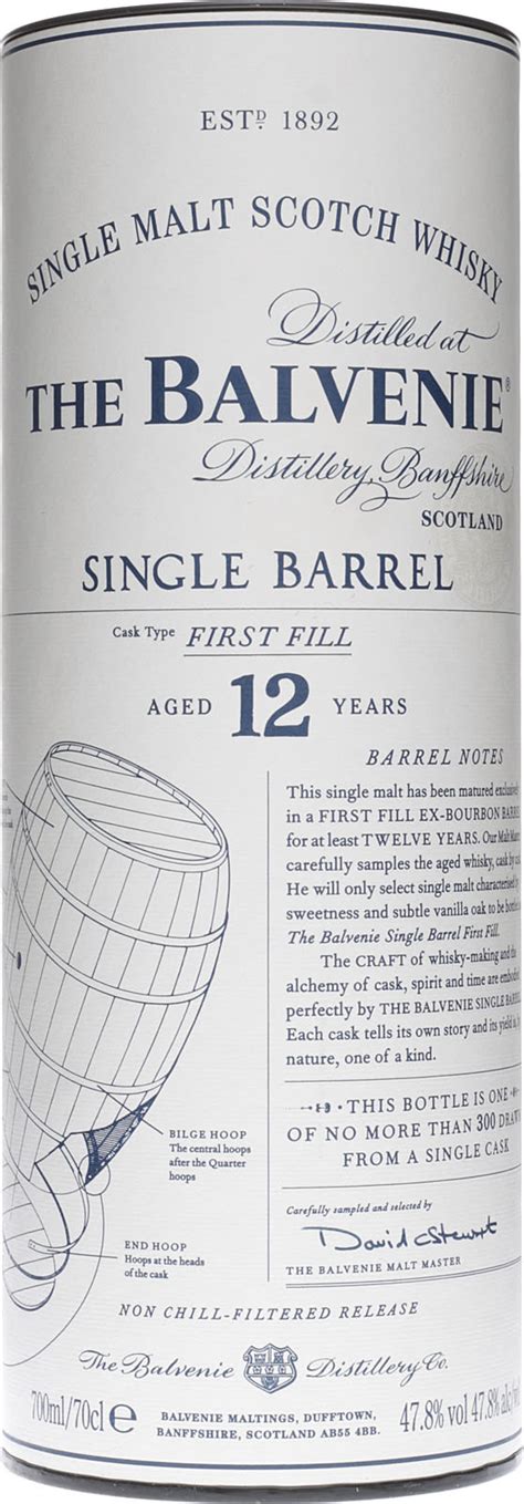 Balvenie Jahre First Fill Single Barrel Mit V