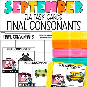 September Math Ela Task Card Activities Centers Scoot Fast Finishers