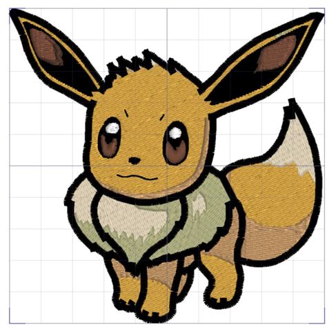 Eevee Pokemon Embroidery Design Etsy Embroidery Designs Machine