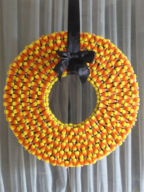 Halloween Candy Corn Wreath The Cake Boutique