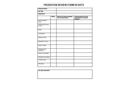 90 Day Probation Form Template New Hire Probation Form Etsy Australia