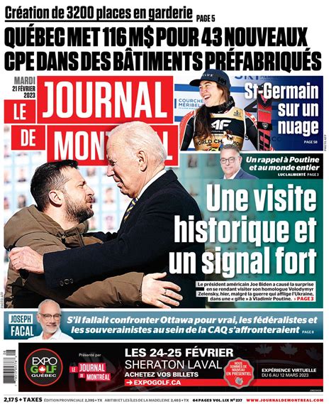 Le Journal de Montréal on Twitter La UNE de votre Journal édition du