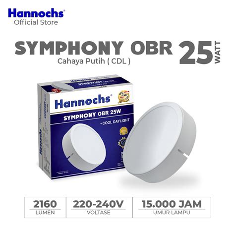 Jual Hannochs Lampu Downlight LED Symphony 25 Watt OBR Cahaya Putih