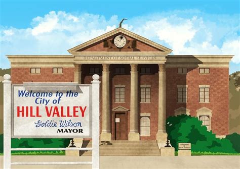 Hill Valley (1985) Art Print | Back to the future, Art prints, Digital ...