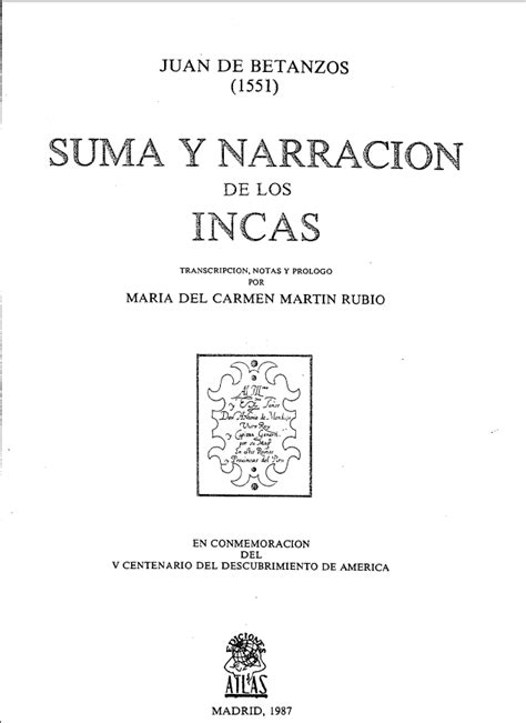 Suma y narración de los Incas Libros Kichwa