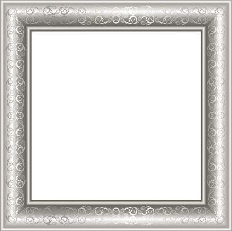 Silver Transparen PNG Photo Frame With Ornaments Frame Clipart Photo