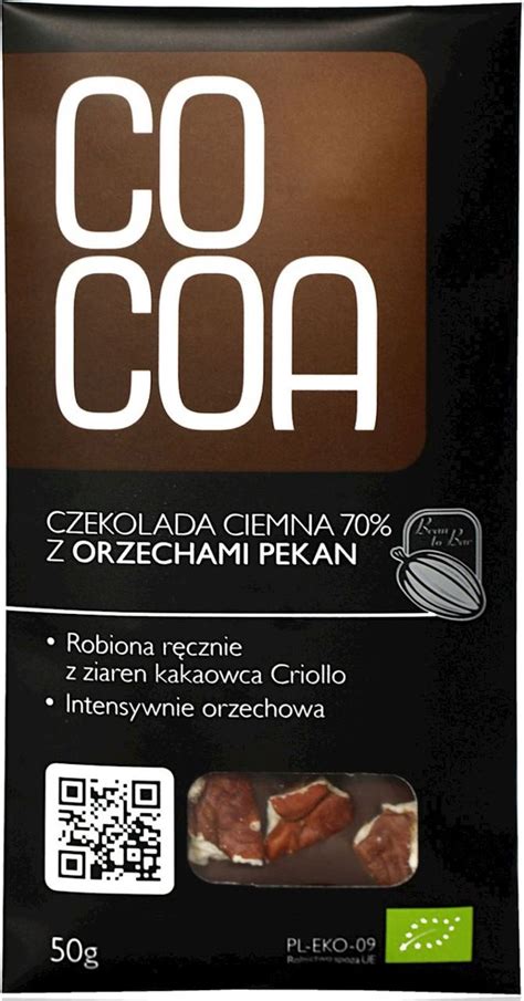 CZEKOLADA GORZKA 70 Z ORZECHAMI PEKAN BIO 50 G COCOA Cocoa