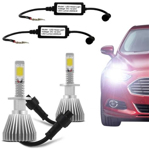 Kit de Lâmpadas Super Led H11 6000K Efeito Xenon Tiger Auto em