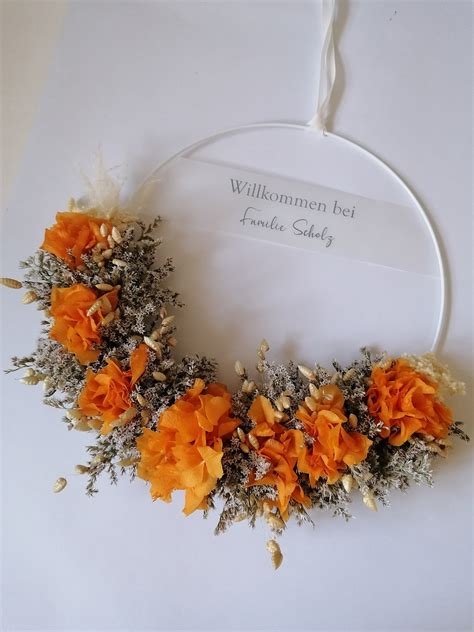 Geschenk Hochzeit Türkranz Trockenkranz Hoop Boho Kranz Etsy de