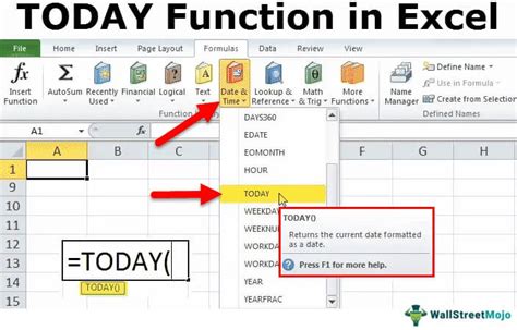 How To Use Today Excel Function Todays Date Examples