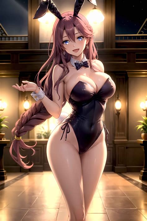 Rule 34 Ai Generated Big Breasts Blue Eyes Bunny Ears Bunny Girl Bunnysuit Eiyuu Densetsu Emma